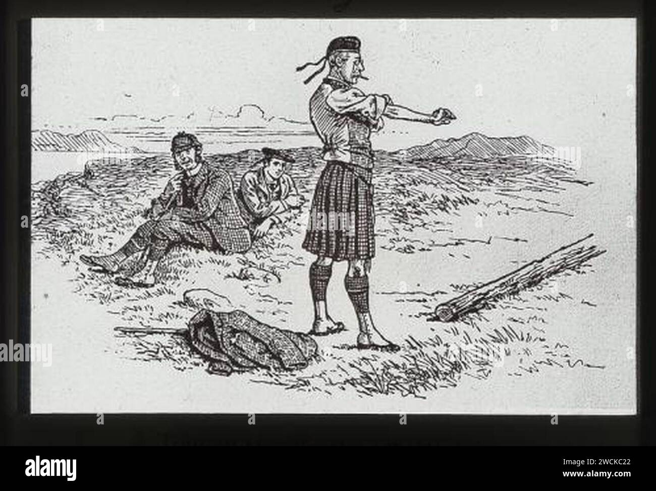 A Tour in the North - Highland Games Tossing the Caber Stock Photo - Alamy