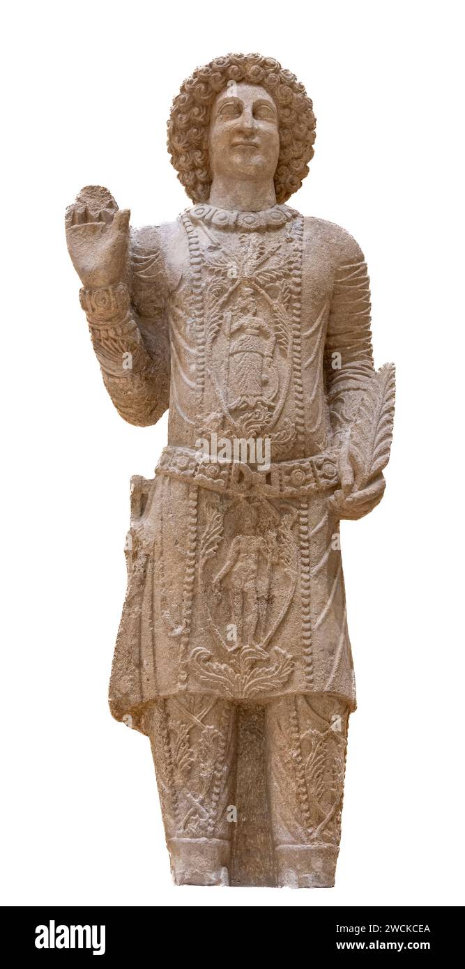 Parthian/Hatran statue from Hatra, Iraq, now in Iraq Museum, Baghdad. Stock Photo