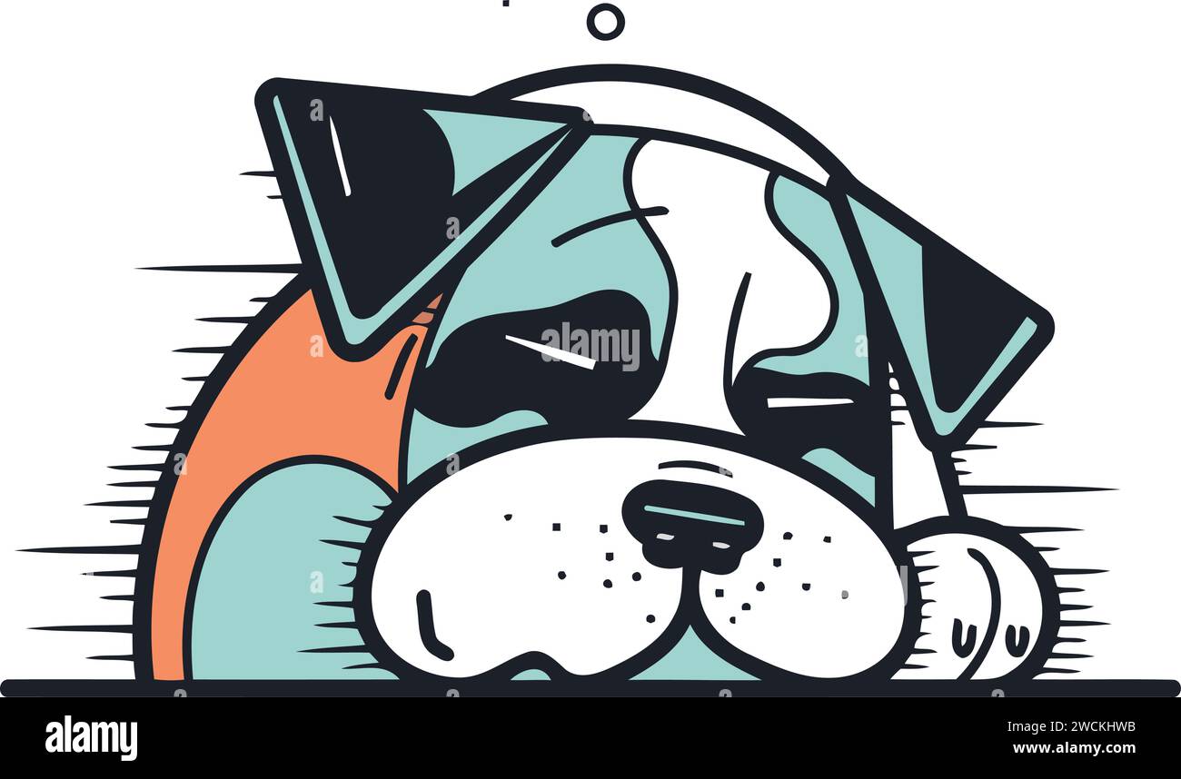 Cute dog. Vector illustration in doodle style on white background Stock ...