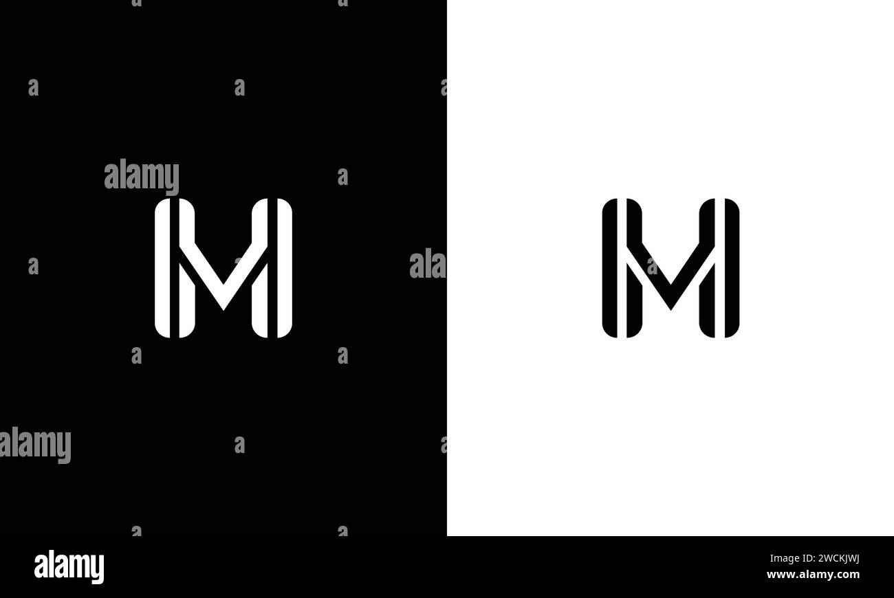 HM monogram logo design Stock Vector