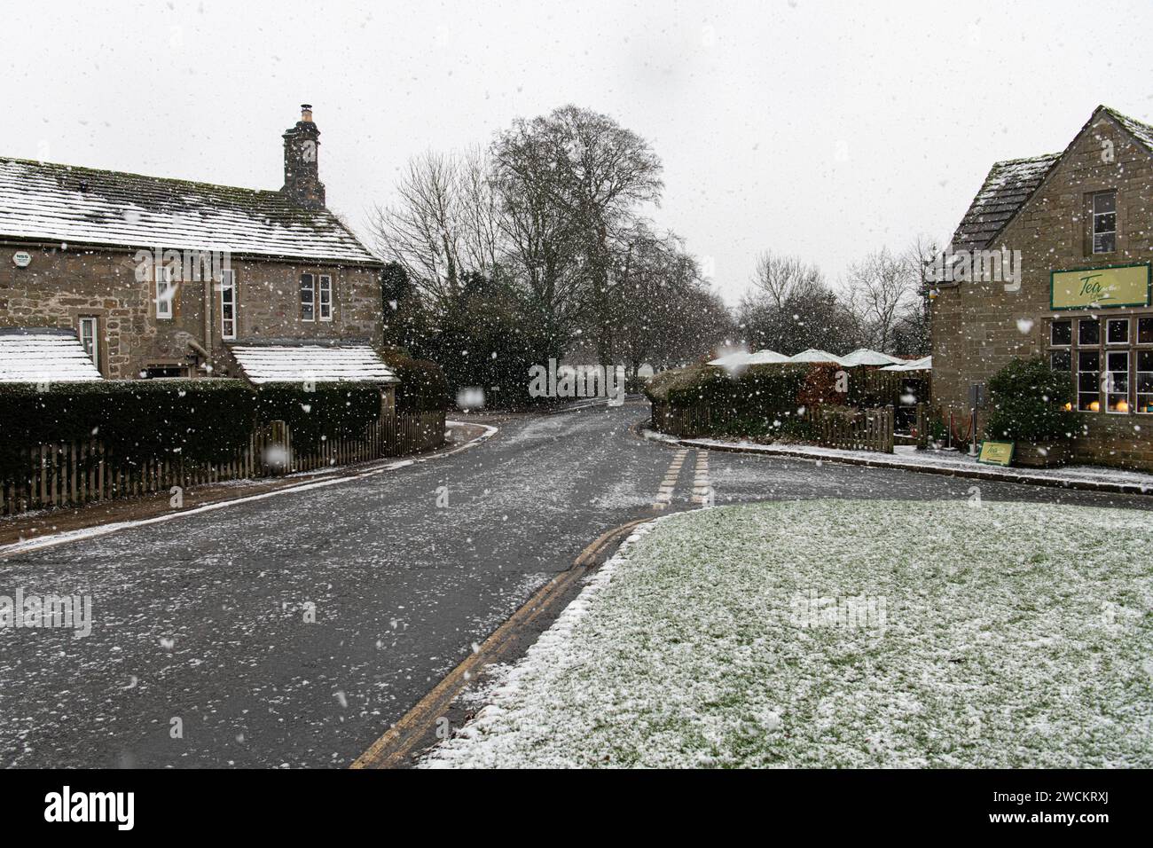 Skipton, North Yorkshire, 16th January 2024. Heavysnow falls in Bolton