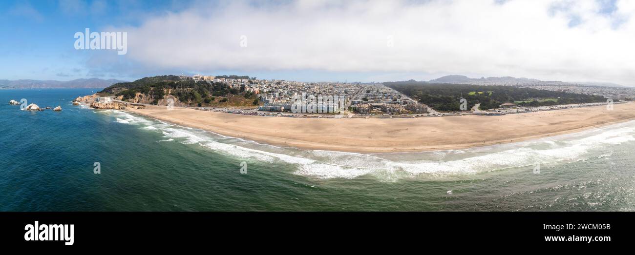Where the sea meets the land in San Francisco Stock