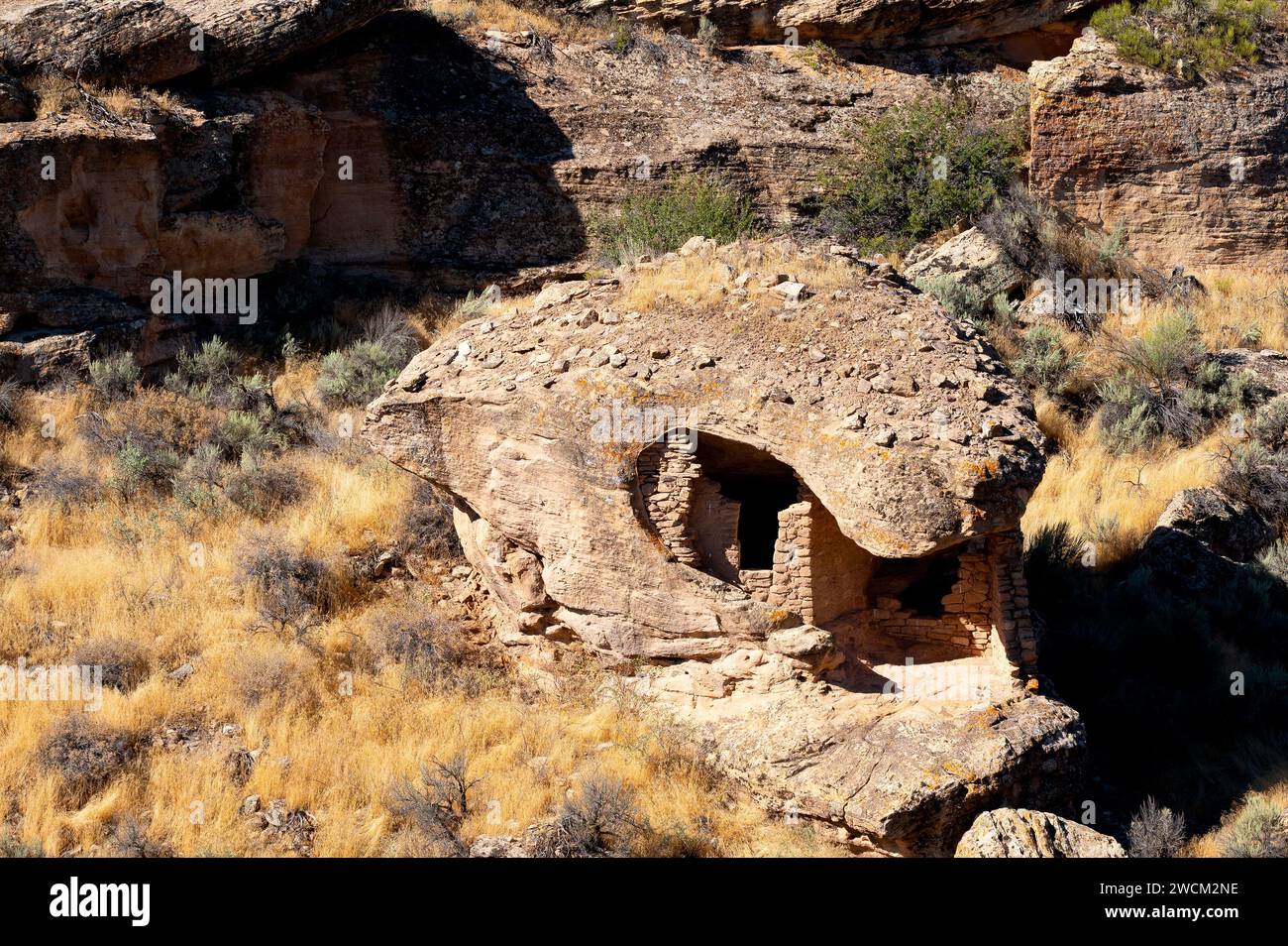 Eroded Boulder House, Hovenweep National Monument. Stock Photo