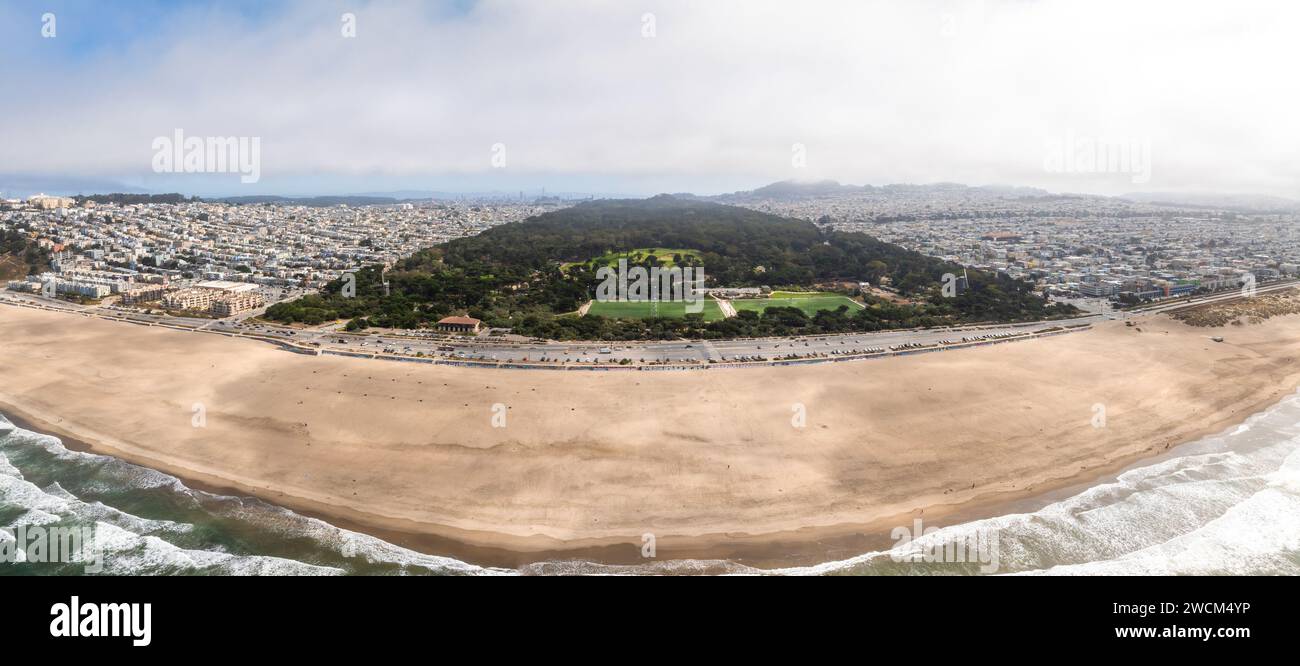 Where the sea meets the land in San Francisco Stock