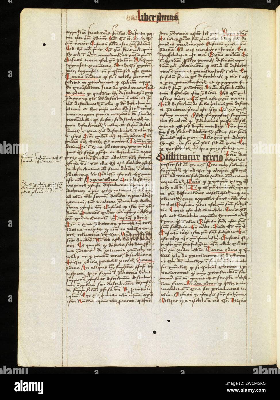 Aarau, Aargauer Kantonsbibliothek, MsMurF 84, f. 293v – Petrus Hispanus, Petrus Tartaretus. Stock Photo