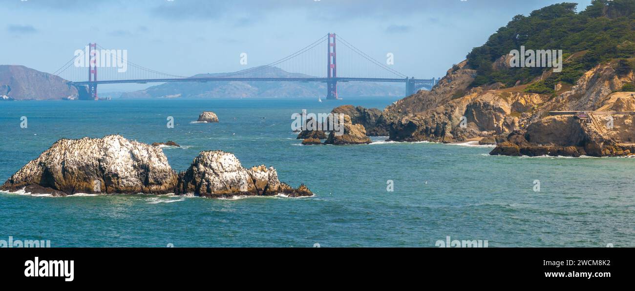 Where the sea meets the land in San Francisco Stock