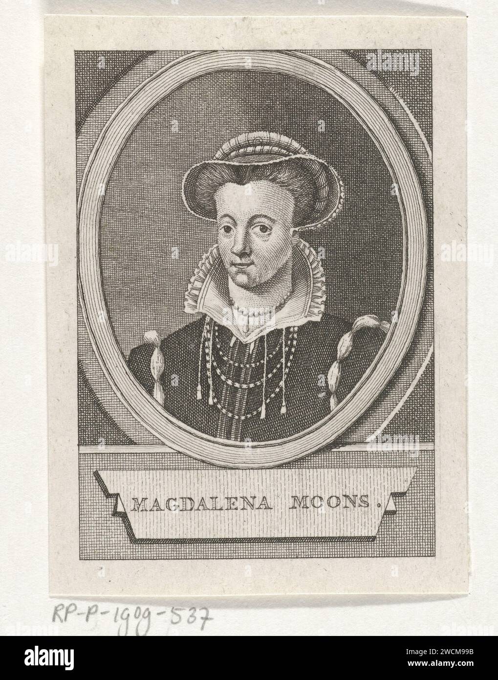 Portrait of Magdalena Moons, Carel Jacob de Huyser, 1763 - 1804 print ...