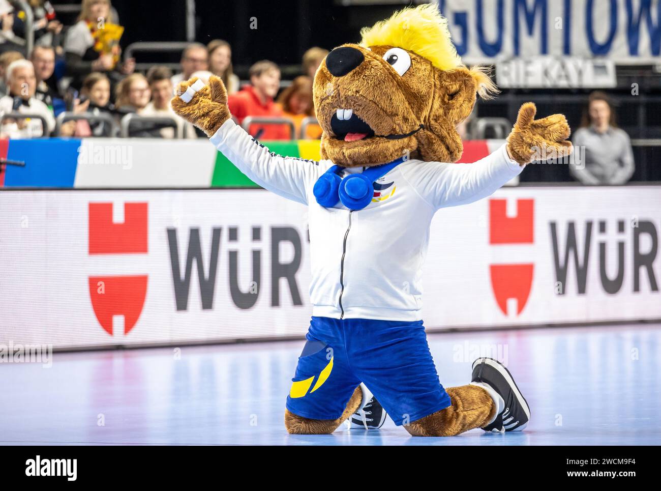 The European Championship mascot Hanniball Handball, draw for the