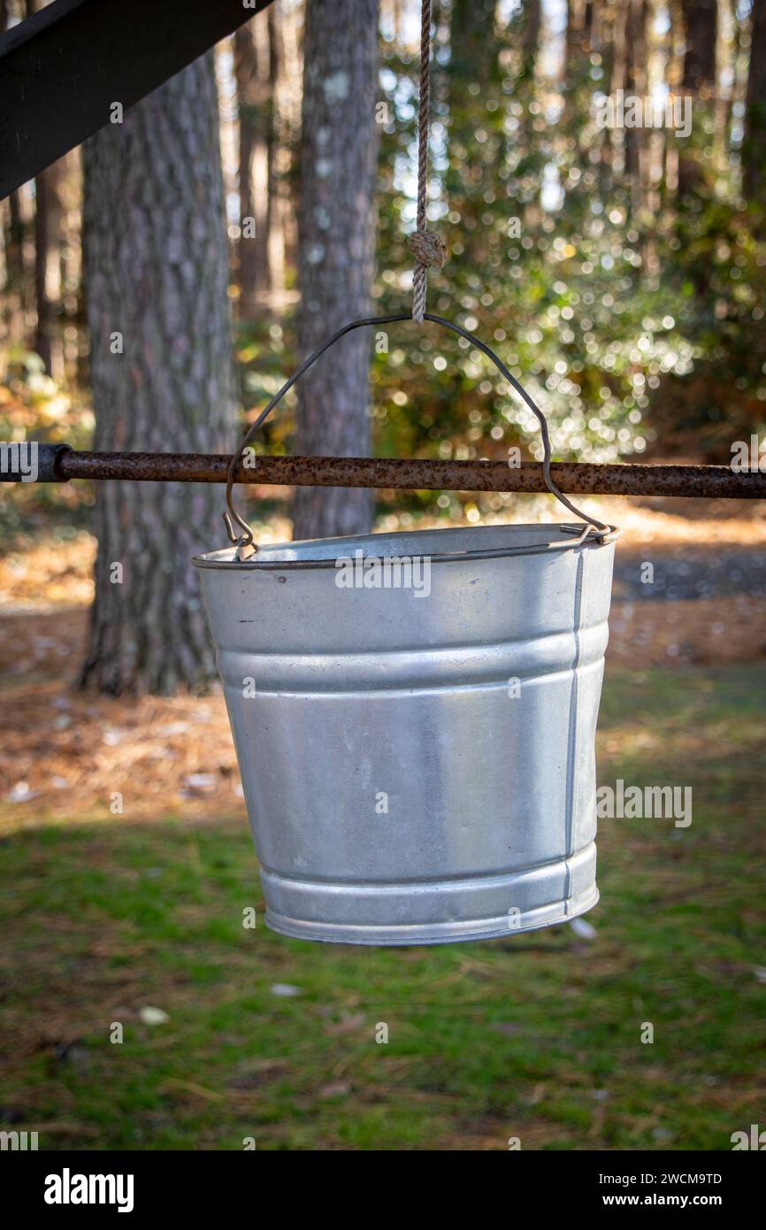 Water well bucket down hi-res stock photography and images - Alamy