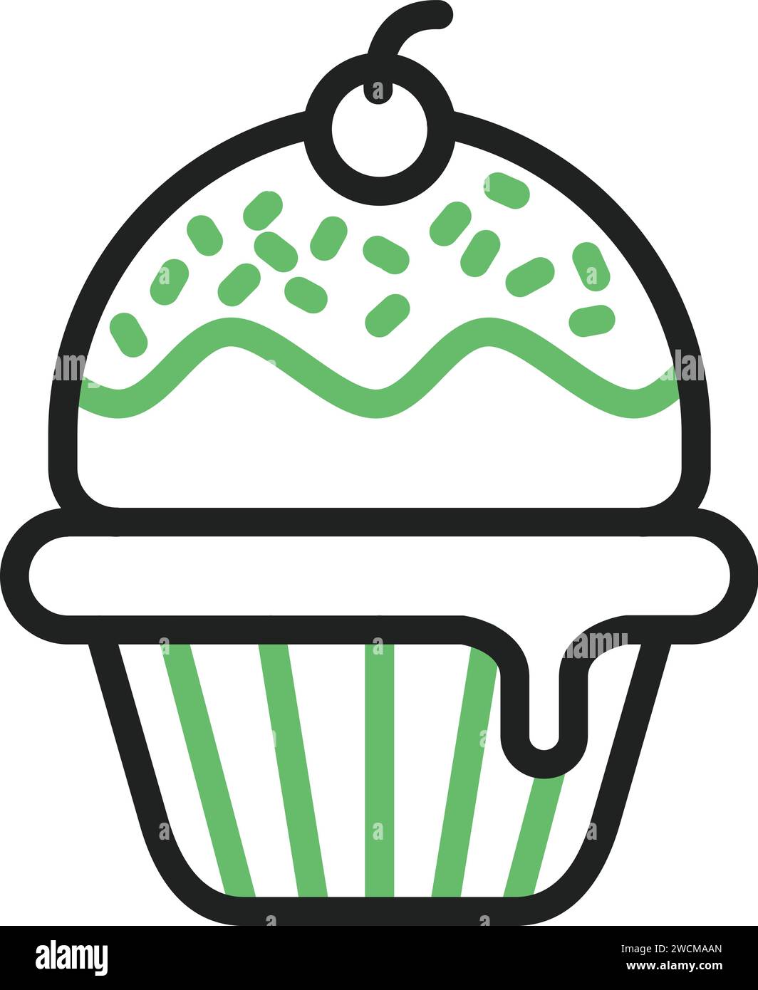 Muffin icon vector image. Stock Vector