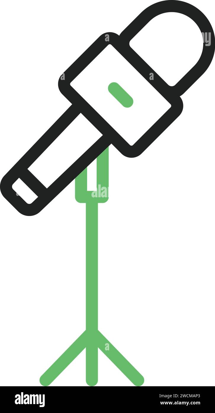 Mic Stand icon vector image. Stock Vector