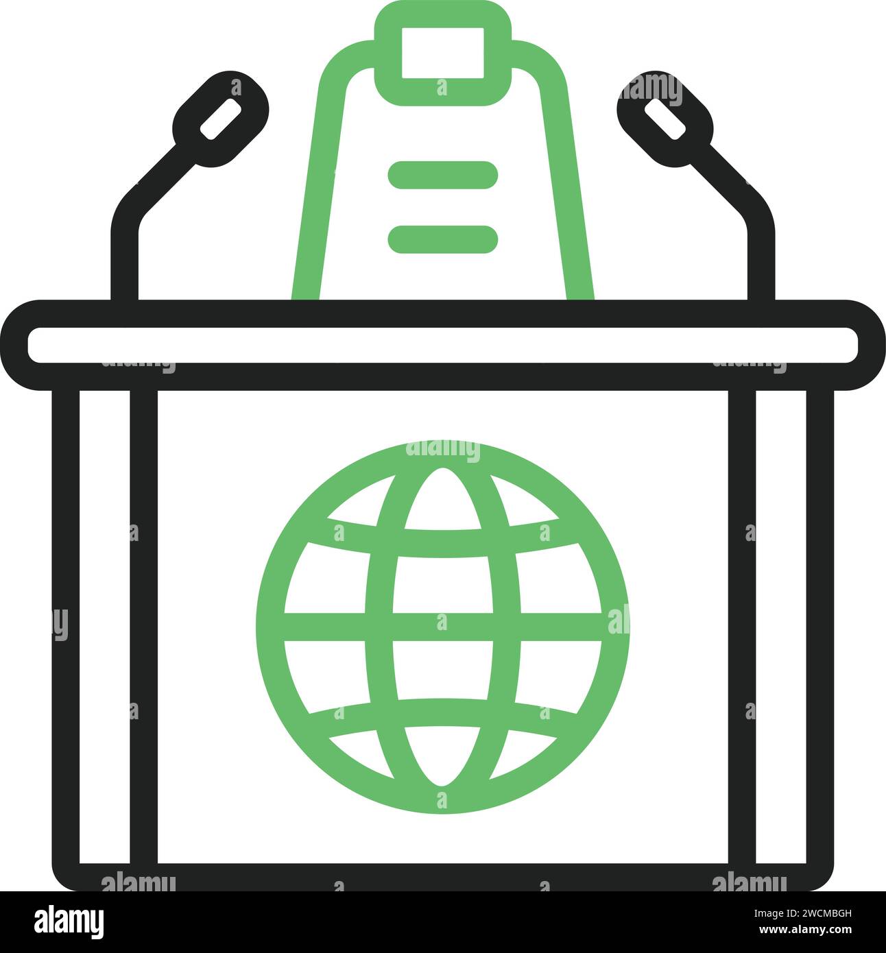 News Desk icon vector image Stock Vector Image & Art Alamy