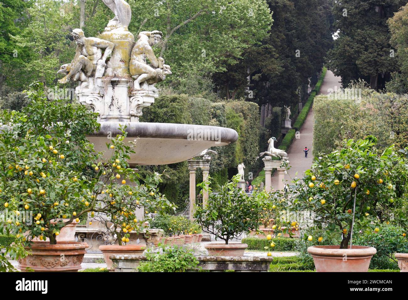Details in Boboli Gardens, Florence, Italy Stock Photo