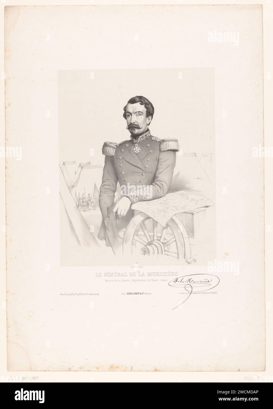 PORTRET Van Generaal Louis JUCHAULT de LAMORICIÈRE, Marie Alexandre ...