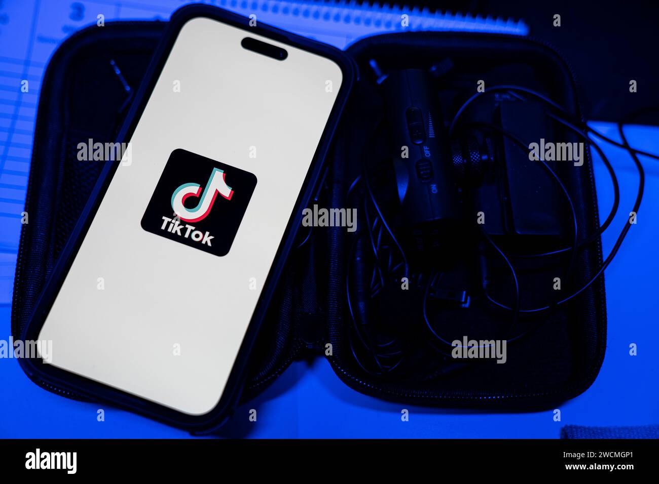 Tik Tok application on the screen of the Apple iPhone 14 Pro Max