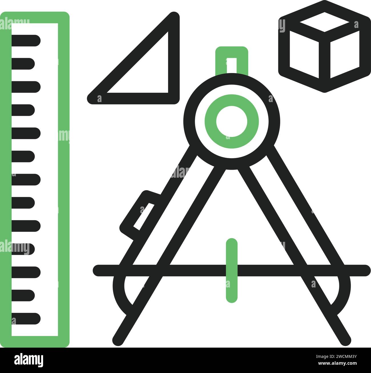 Studying Geometry icon vector image Stock Vector Image & Art - Alamy