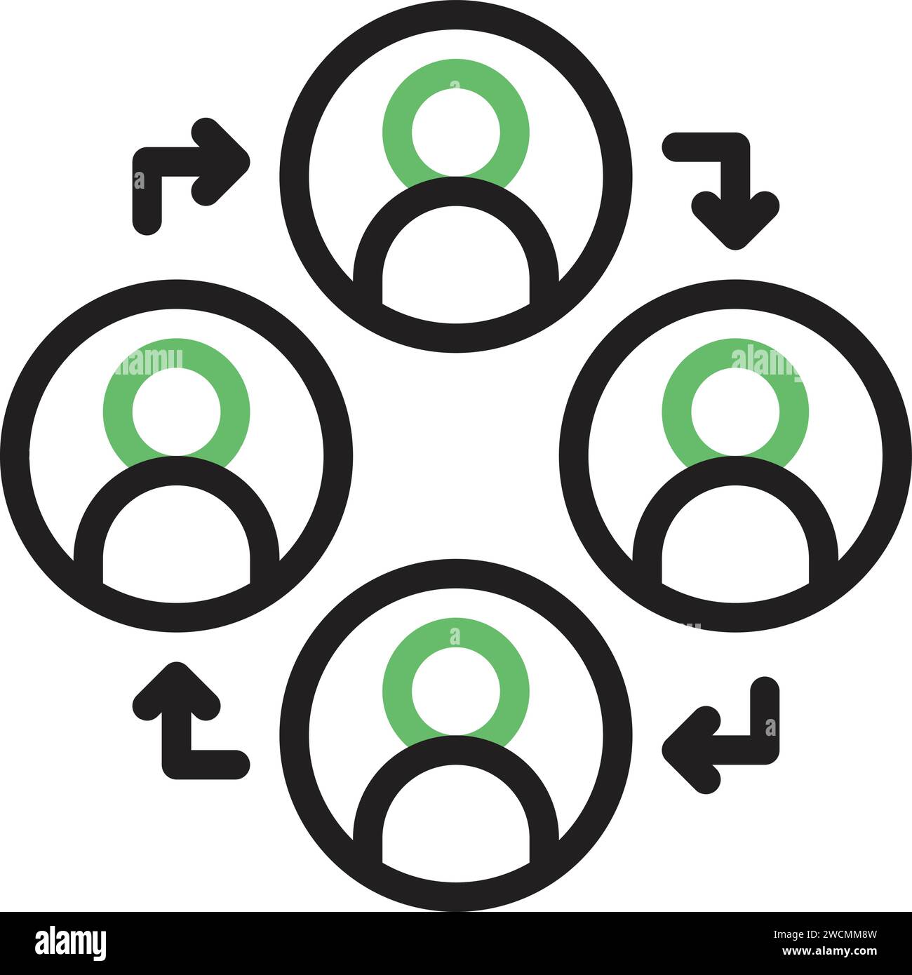 Team work icon vector image Stock Vector Image & Art - Alamy