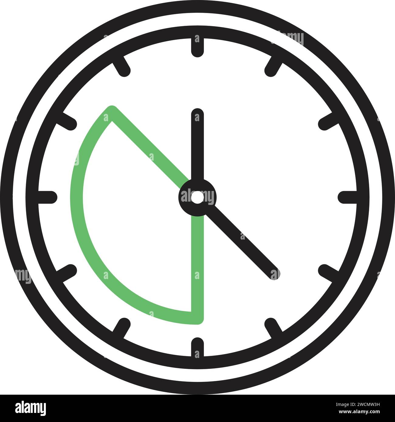 Working Time icon vector image. Stock Vector