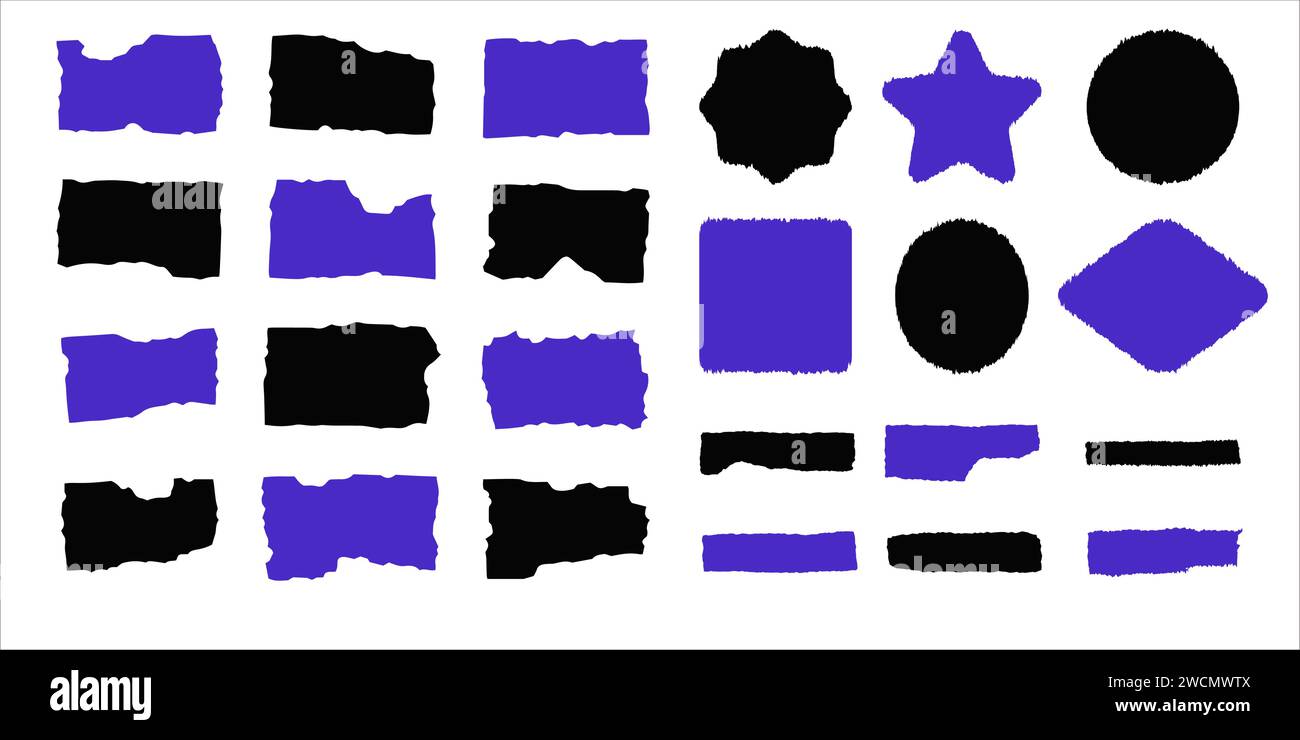Set isolated icons shapes hi-res stock photography and images - Alamy