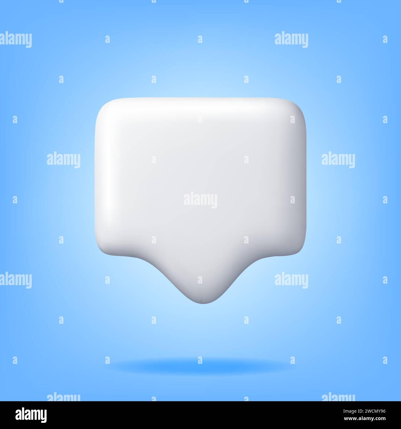 3D White Blank Speech Bubble Isolated Stock Vector Image & Art - Alamy