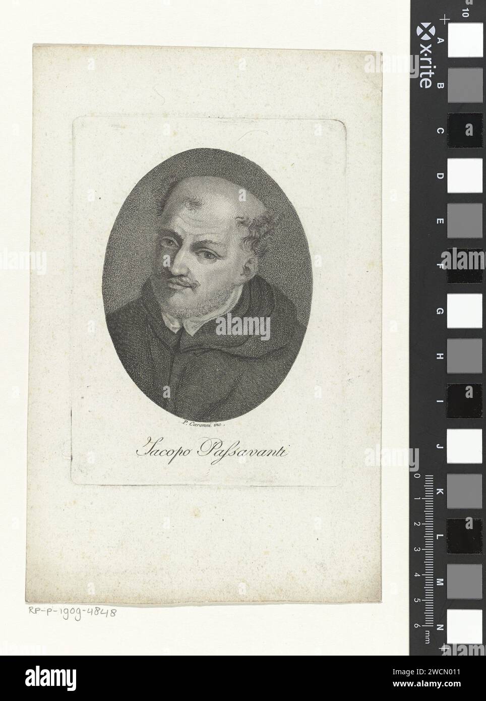 Portrait of writer and architect Jacopo Passavanti, Paolo Caronni, 1789