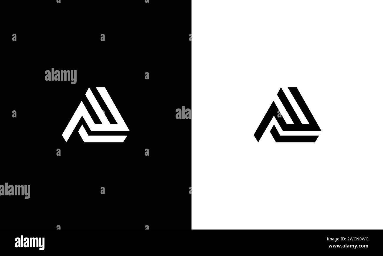 Initial aw alphabet logo design template vector Stock Vector Image ...