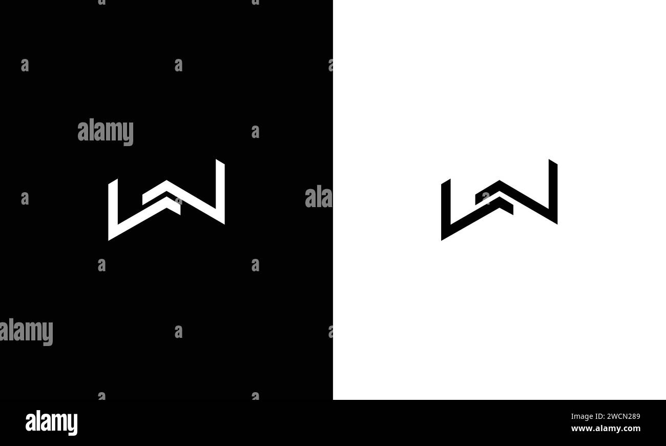 Alphabet letters monogram icon logo LW Stock Vector