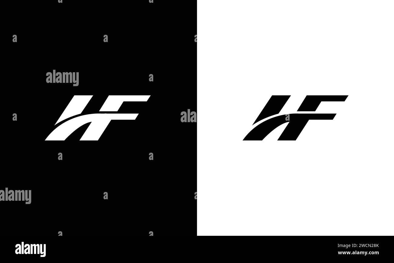 HF Abstract initial monogram letter alphabet logo design Stock Vector ...