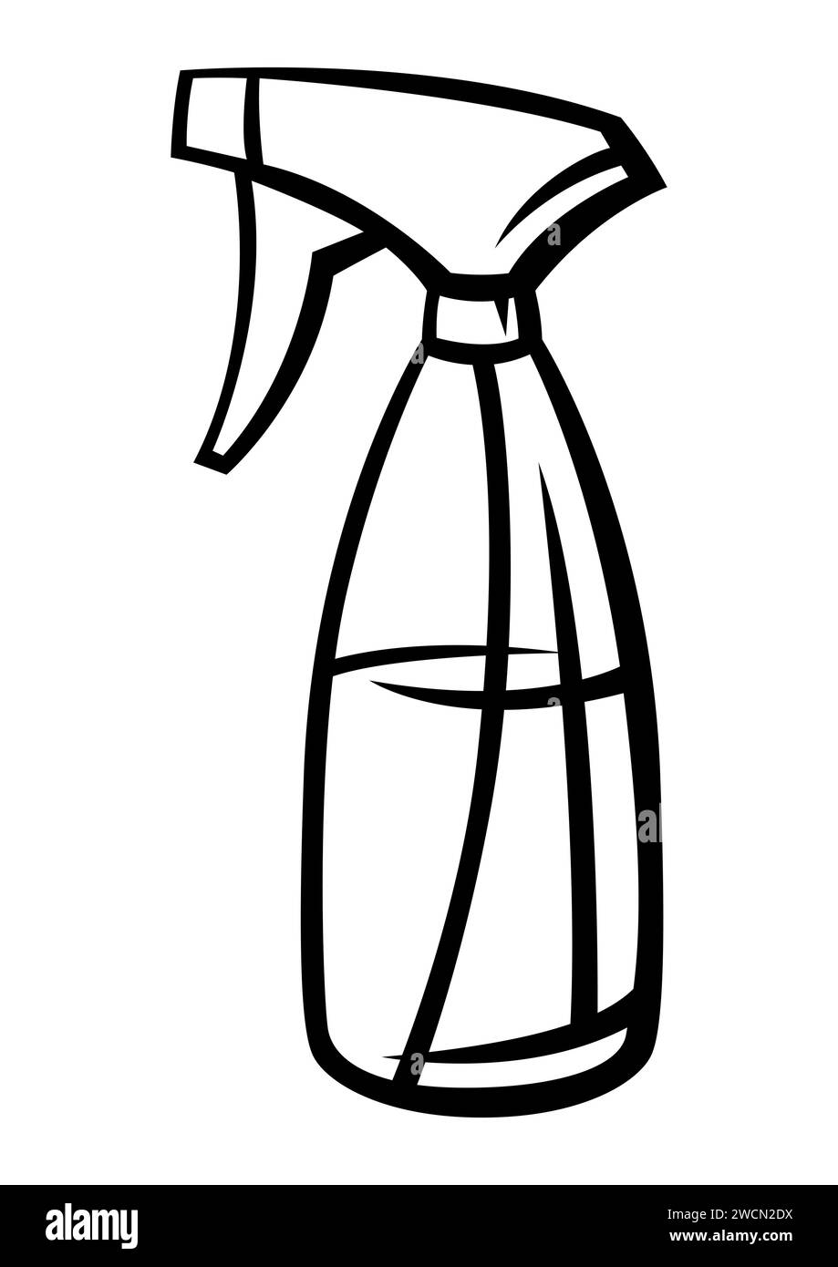 Illustration of glass cleaner. Housekeeping cleaning item for service