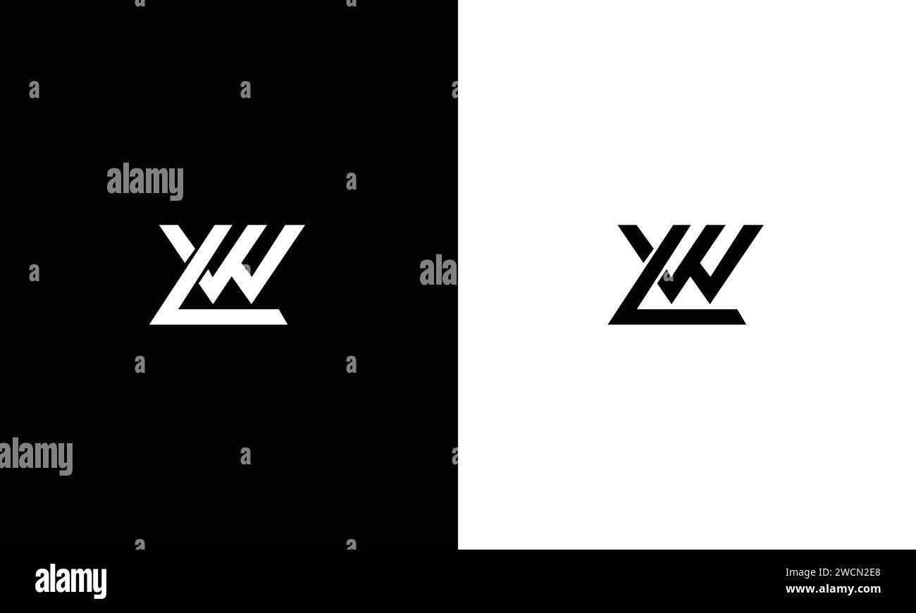 Alphabet letters monogram icon logo LW or WL Stock Vector