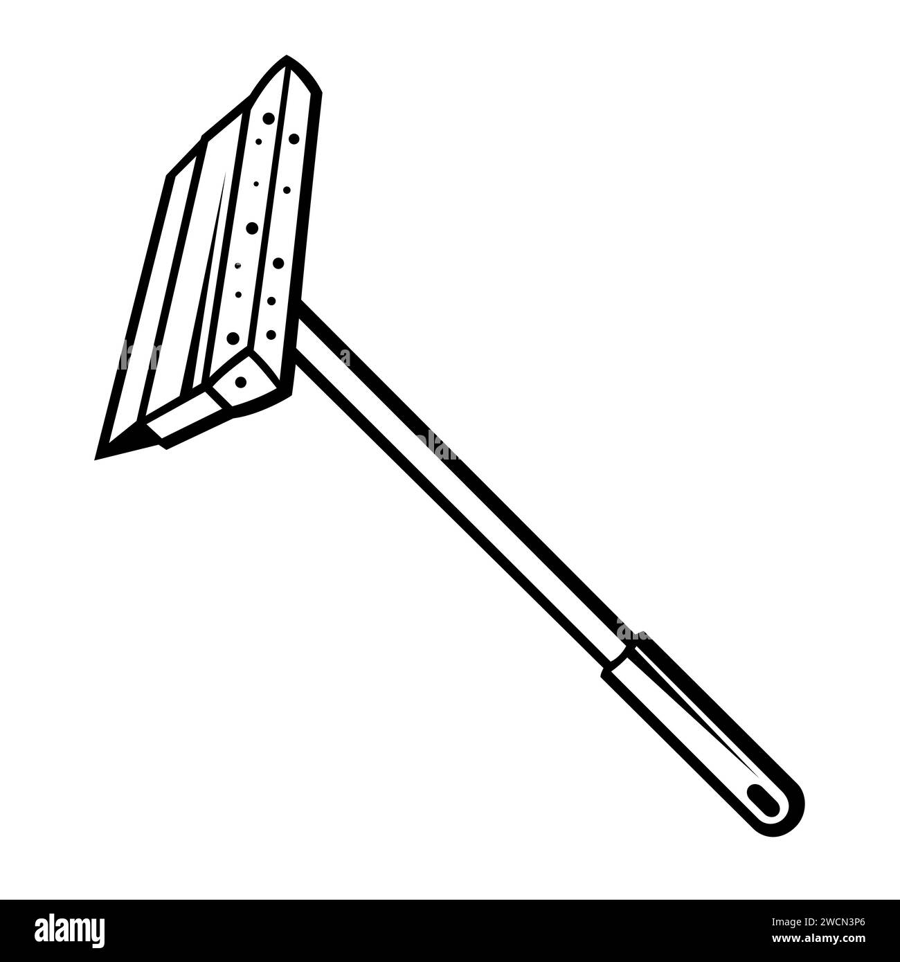 Illustration of window scraper. Housekeeping cleaning item for service