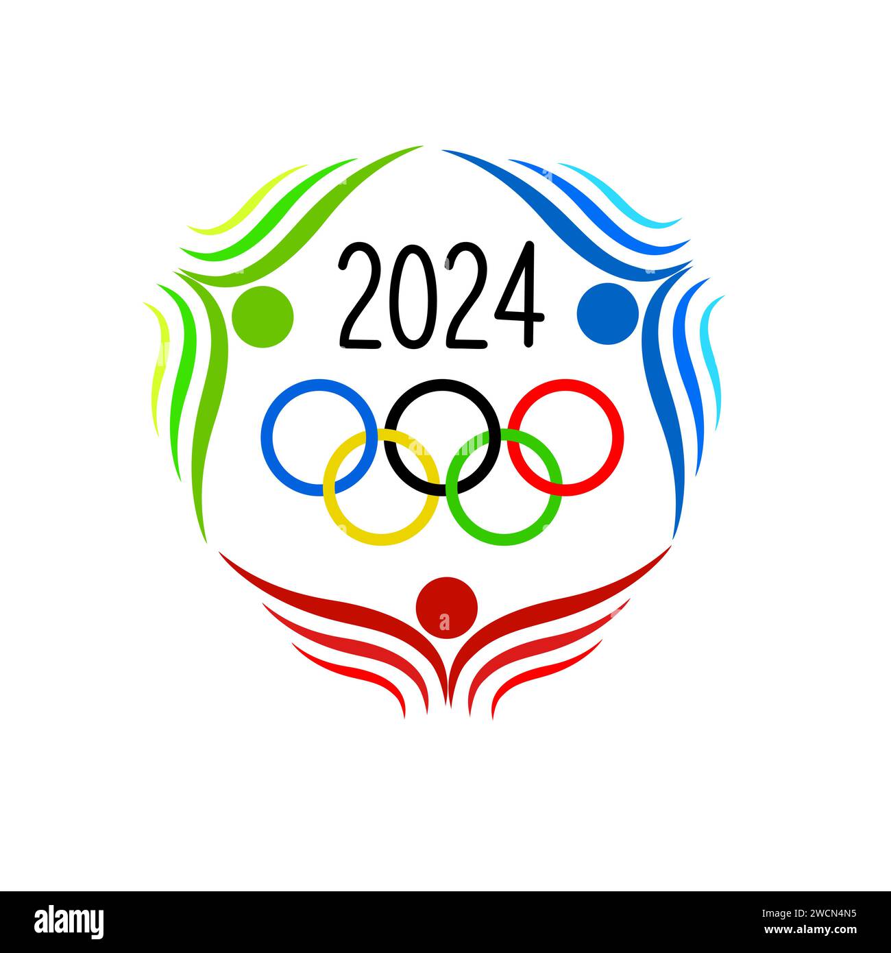 Summer Olympics 2024. PARIS, FRANCE, hand drawing. Not AI . Vector