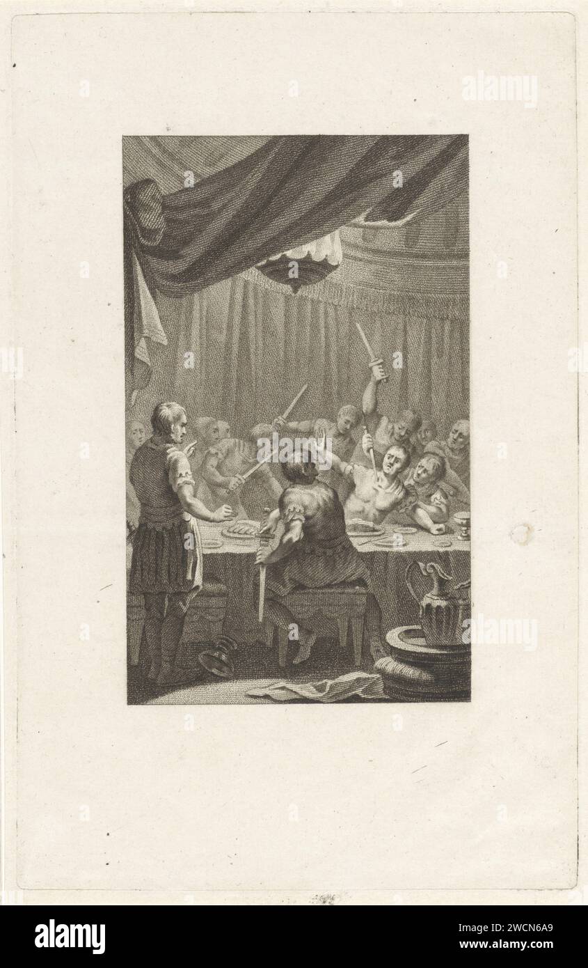 Dood van Quintus Sertorius, Ludwig Gottlieb Portman, after Jacobus Buys