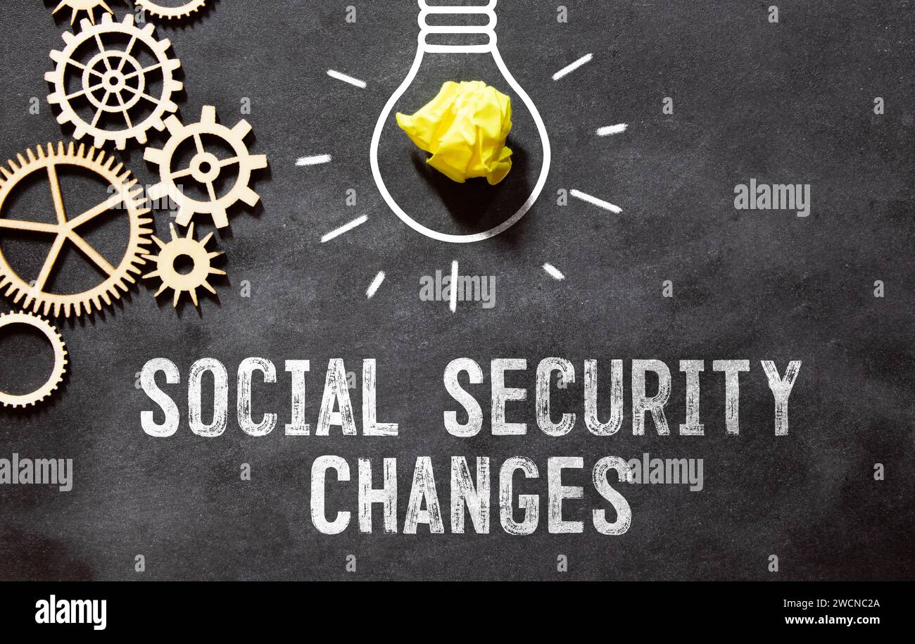 text Social Security Changes on white paper. Stock Photo