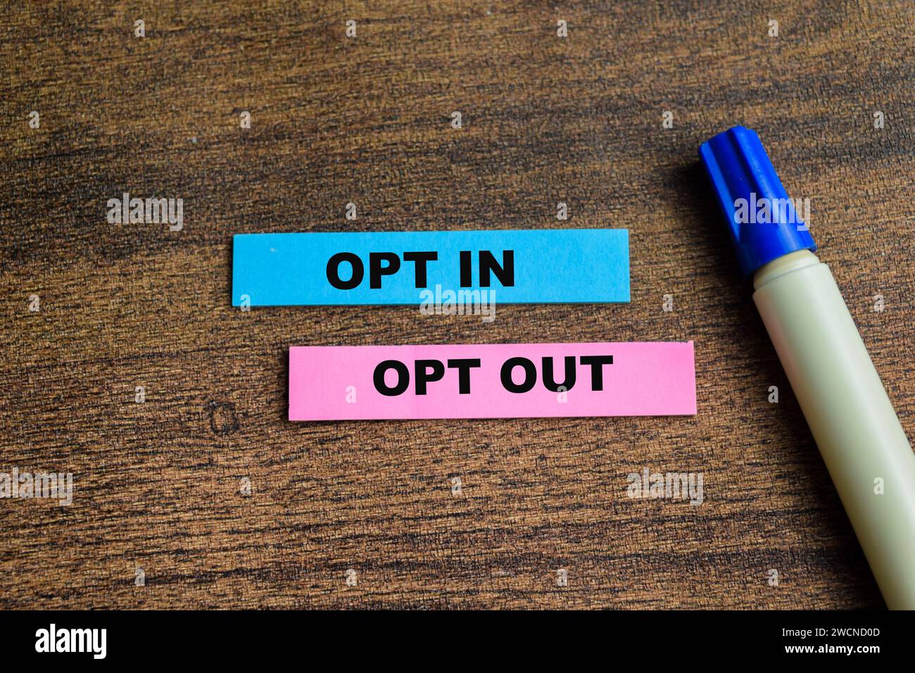 Opted Note Opt out background hi-res stock photography and images - Alamy