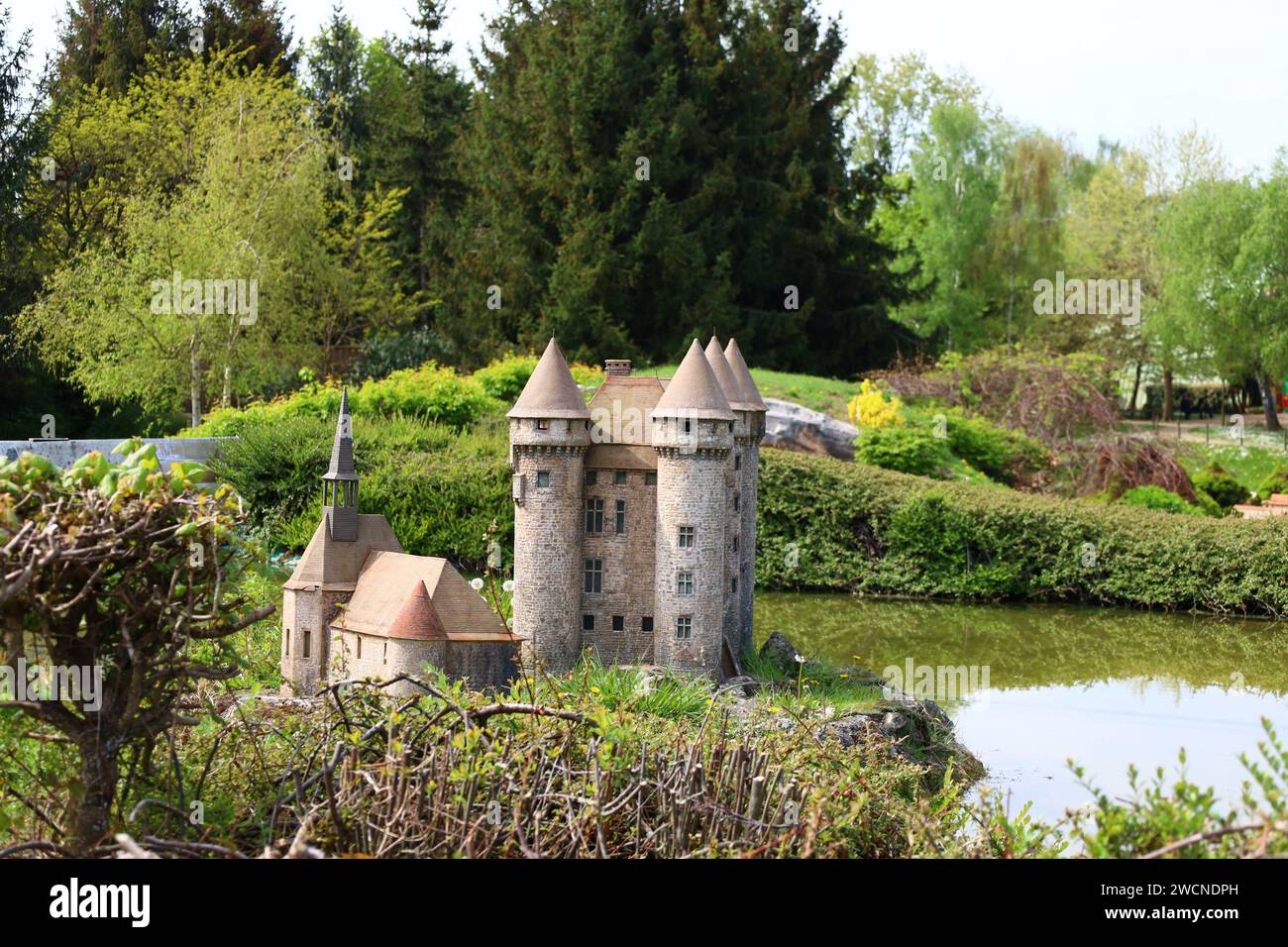France Miniature is a miniature park tourist attraction in Élancourt, France Stock Photo