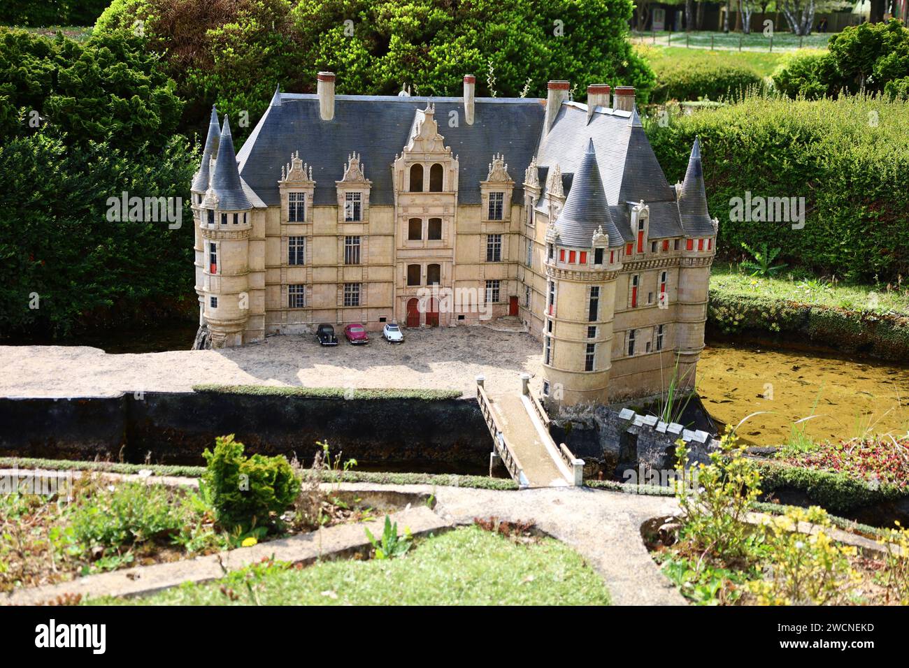 France Miniature is a miniature park tourist attraction in Élancourt, France Stock Photo