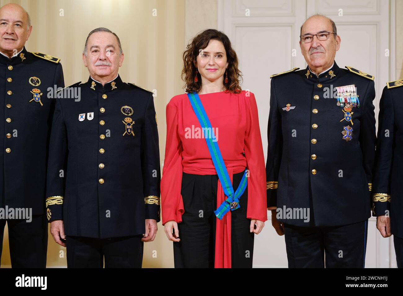 The president of the Community of Madrid, Isabel Diaz Ayuso receives the Sash and Ribbon of Grand Dame of the Royal Thirds of Spain at the Real Casa d Stock Photo