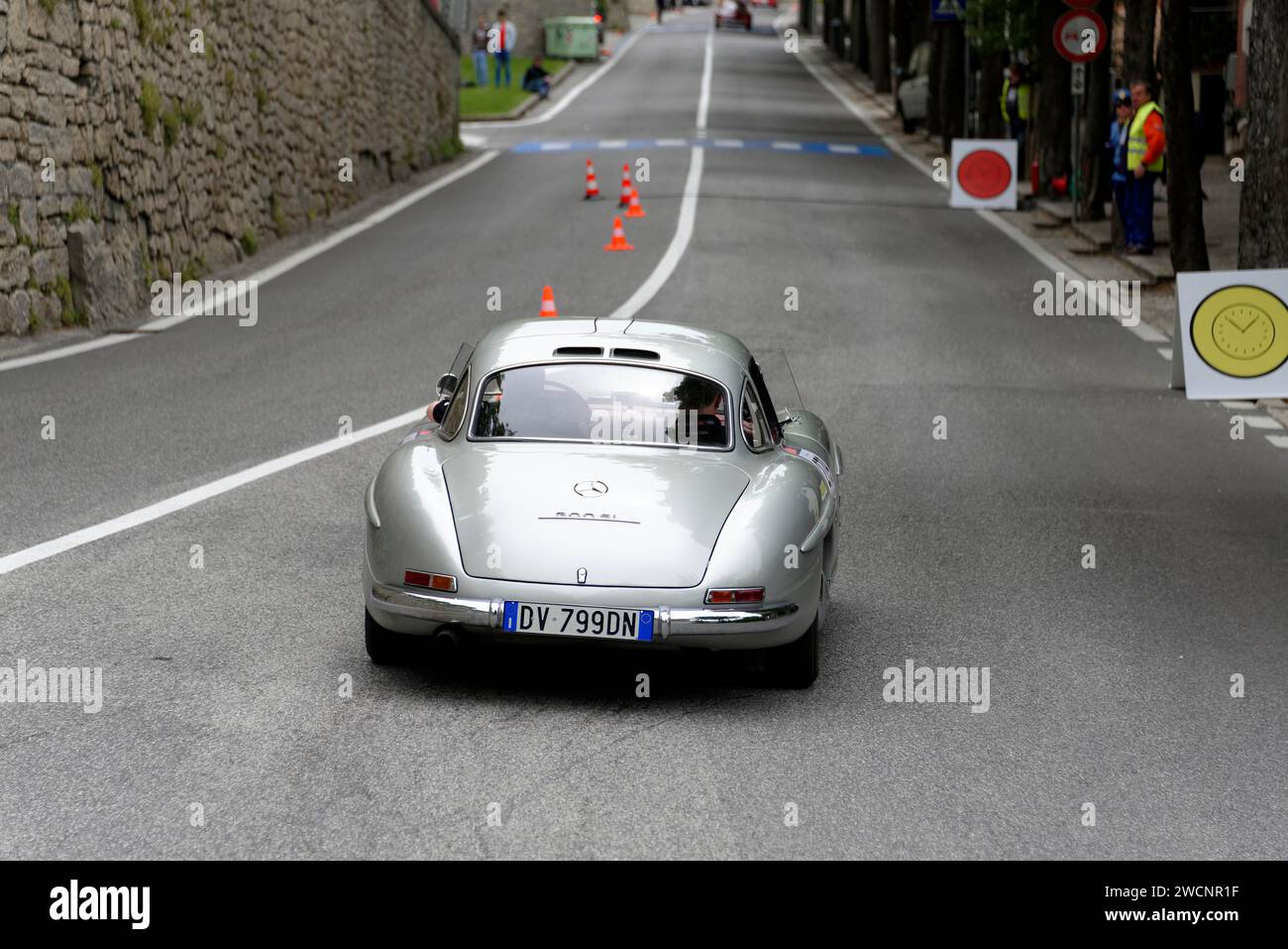 Mille Miglia 2014 or 1000 Miglia, No. 279, Mercedes-Benz 300 SL W 198, model year 1954, classic car race, San Marino, Italy Stock Photo