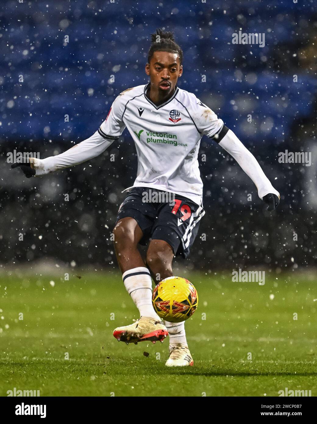 Eoin Toal of Bolton Wanderers passes the ball during the Emirates FA