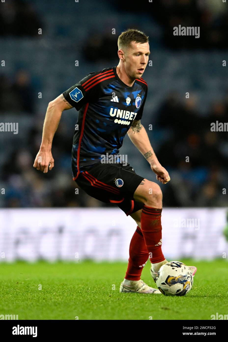 Glasgow, UK. 16th Jan, 2024. Lukas Lerager of FC Copenhagen during the Friendly match match at Ibrox Stadium, Glasgow. Picture credit should read: Neil Hanna/Sportimage Credit: Sportimage Ltd/Alamy Live News Stock Photo