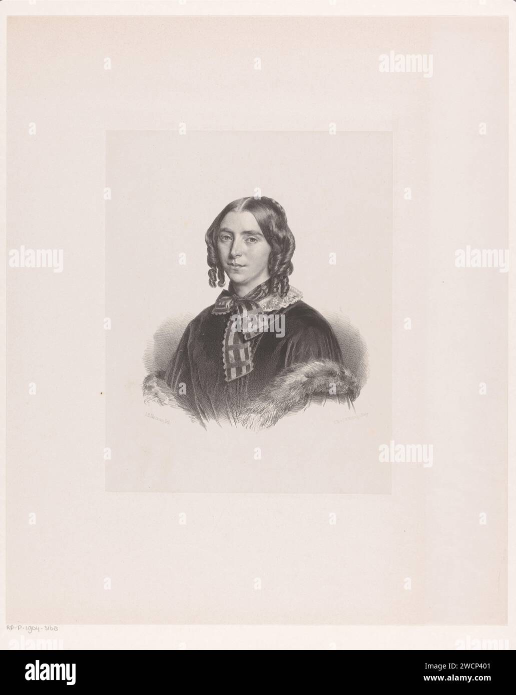 Portrait of an unknown woman, Johan Heinrich Neuman, 1847 - 1865 print ...