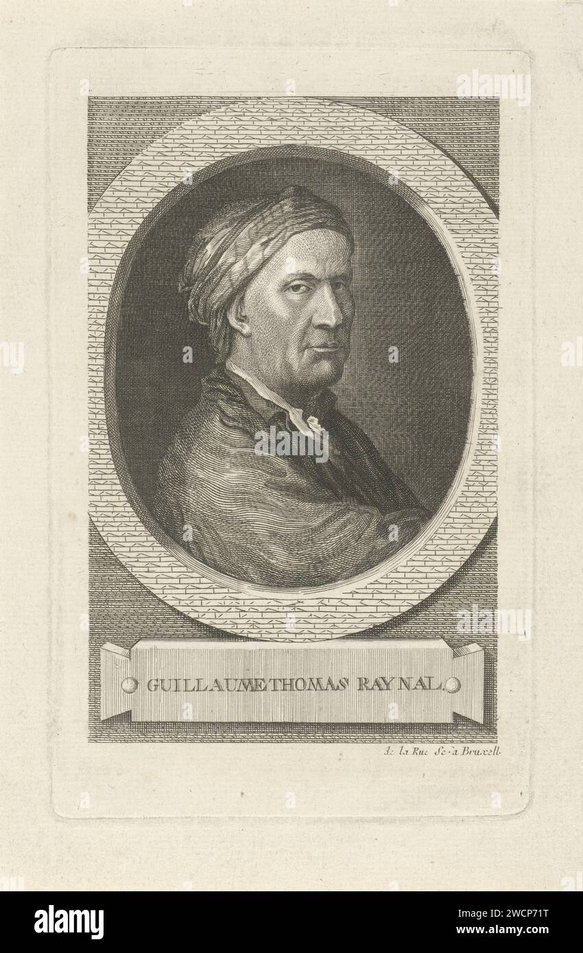 Portret van Guillaume Thomas François Raynal, J.F. de la Rue, 1711