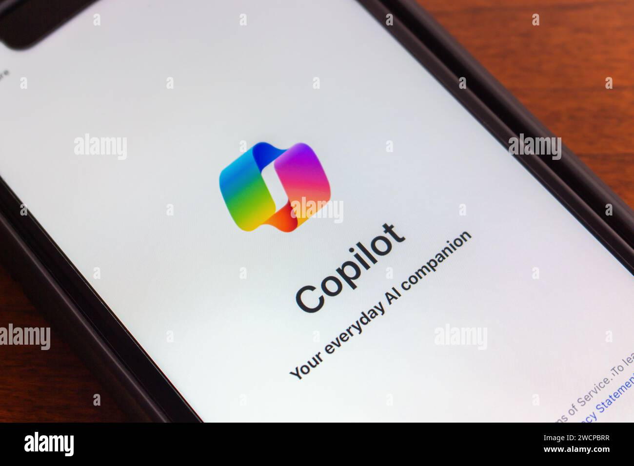 Vancouver, CANADA Jan 2 2024 Microsoft Copilot app seen in an