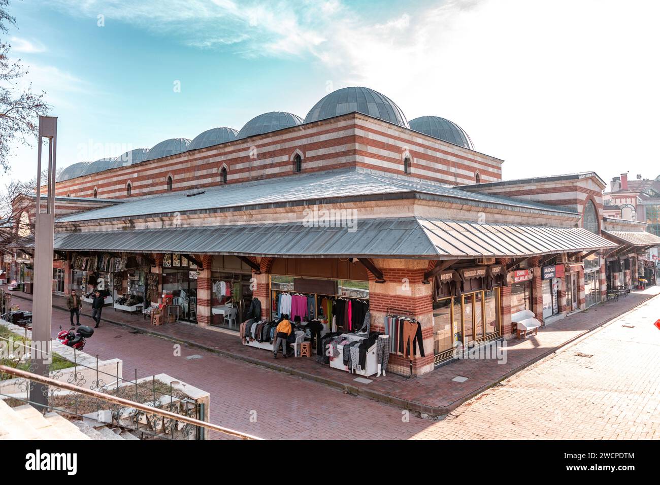 Edirne, Turkiye - January 14, 2024: Edirne Bedesten Covered Market is an ottoman structure built 1417 - 1418 as a foundation for the Old Mosque by Meh Stock Photo