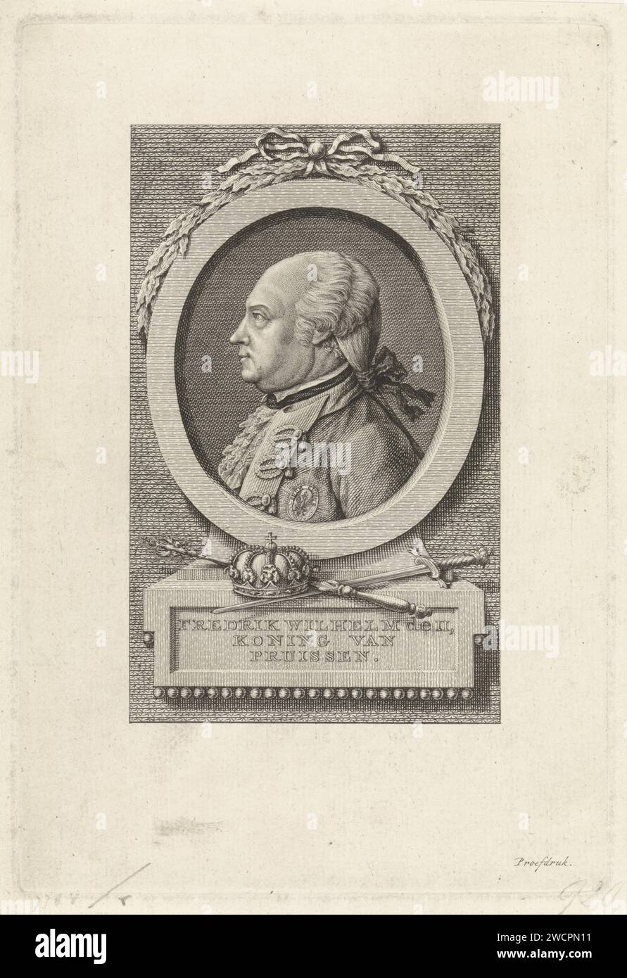 Portrait of Frederik Willem II, King of Prussia, Theodoor Koning, 1788 ...
