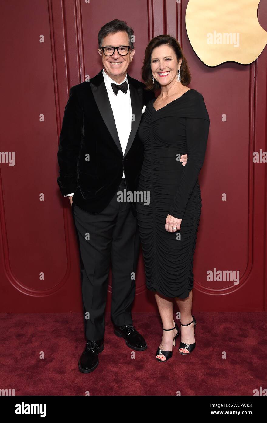Hollywood, USA. 16th Jan, 2024. Stephen Colbert and Evelyn McGee