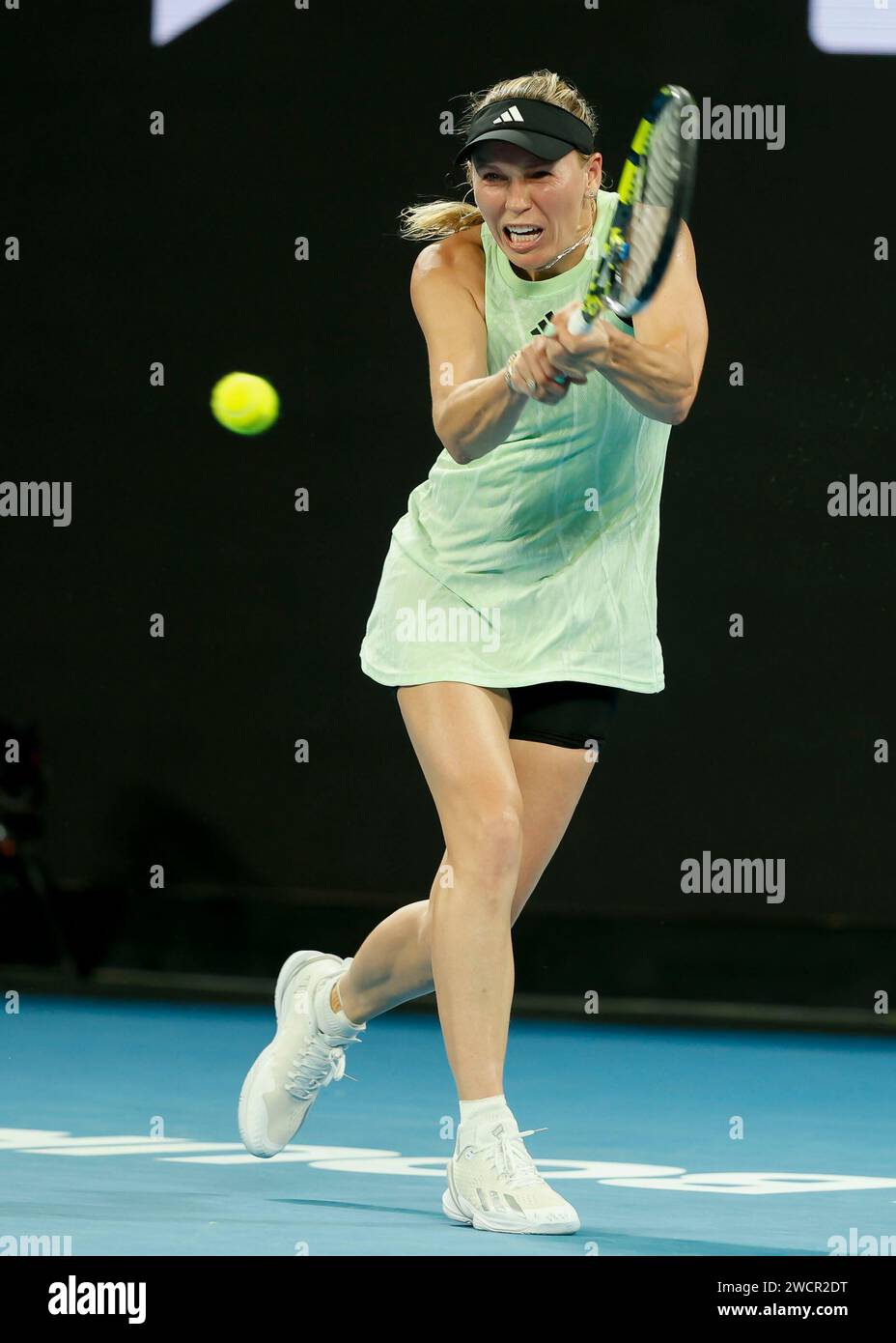 Melbourne, Australia. 17th. Jan., 2024. Danish tennis player Caroline