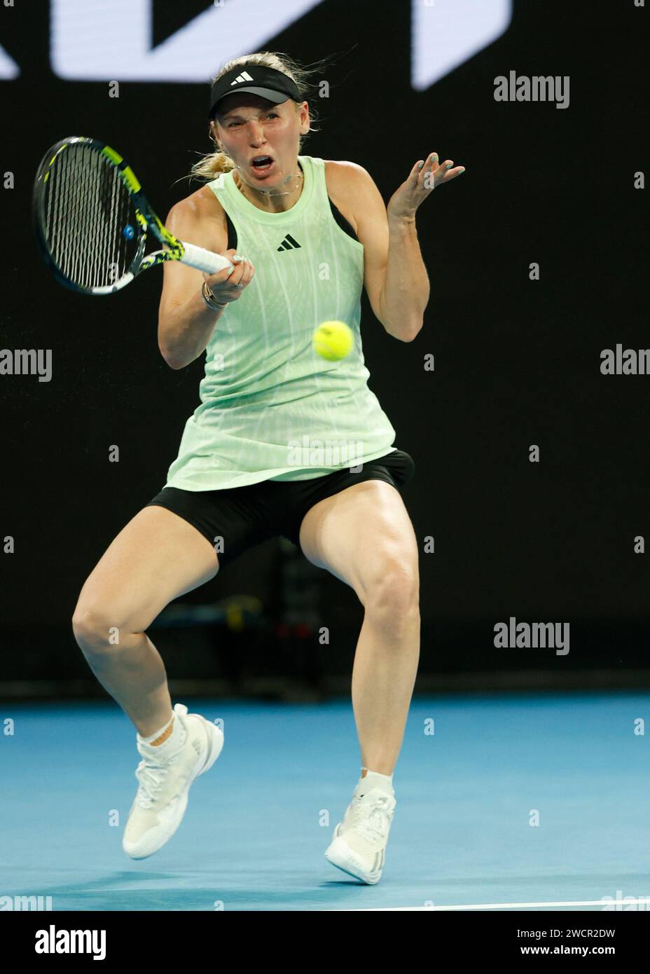 Melbourne, Australia. 17th. Jan., 2024. Danish tennis player Caroline