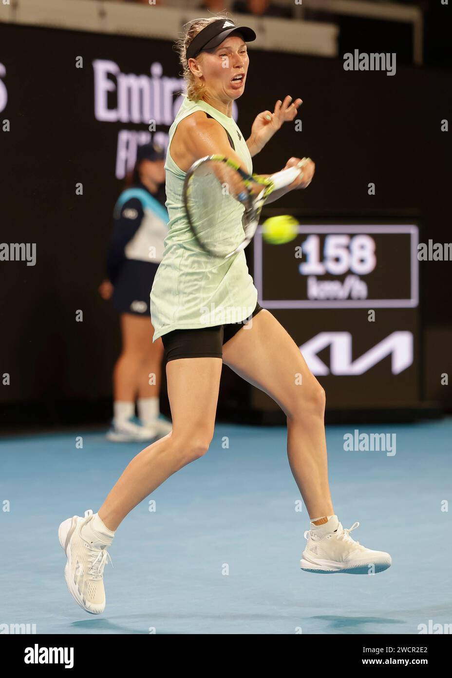 Melbourne, Australia. 17th. Jan., 2024. Danish tennis player Caroline